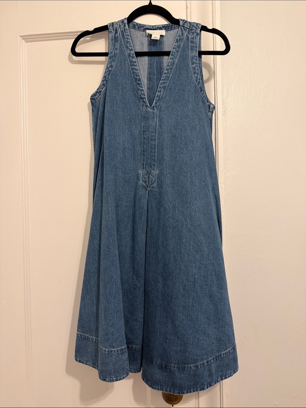 COS Girls' Sleeveless Denim A-Line Dress in Light Blue